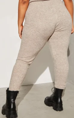 PrettyLittleThing Christmas Shop*Plus Knitted High Waisted Leggings