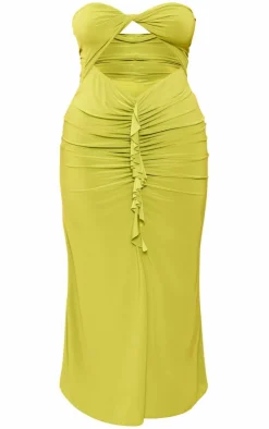 Plus Bandeau Twist Front Bust Maxi Dress-PrettyLittleThing Hot
