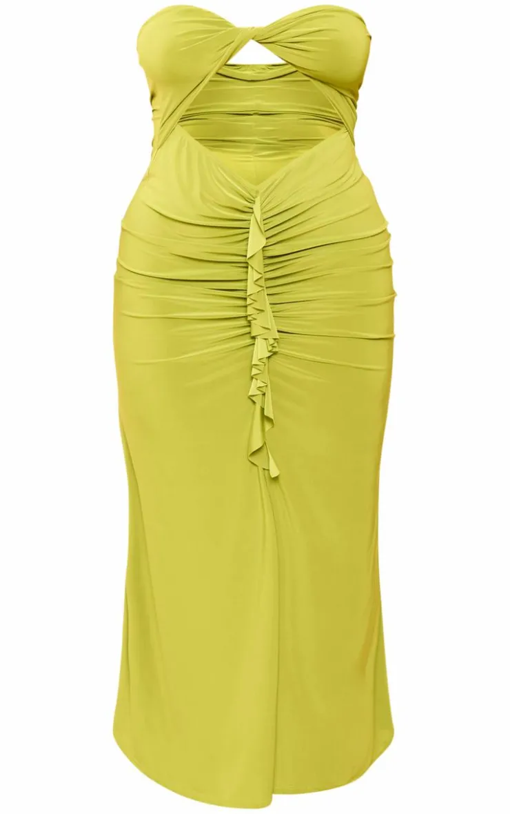 Plus Bandeau Twist Front Bust Maxi Dress-PrettyLittleThing Hot