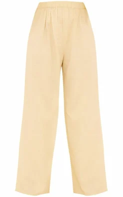 Best PrettyLittleThing Plus Linen Look Drape Detail Pants Olive