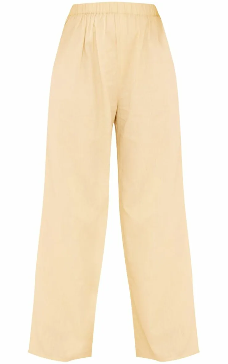 Best PrettyLittleThing Plus Linen Look Drape Detail Pants Olive