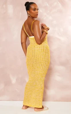 Plus Knitted Cut Out Maxi Dress-PrettyLittleThing Best