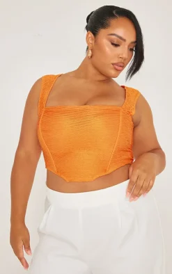 PrettyLittleThing Corsets*Plus Textured Corset Top