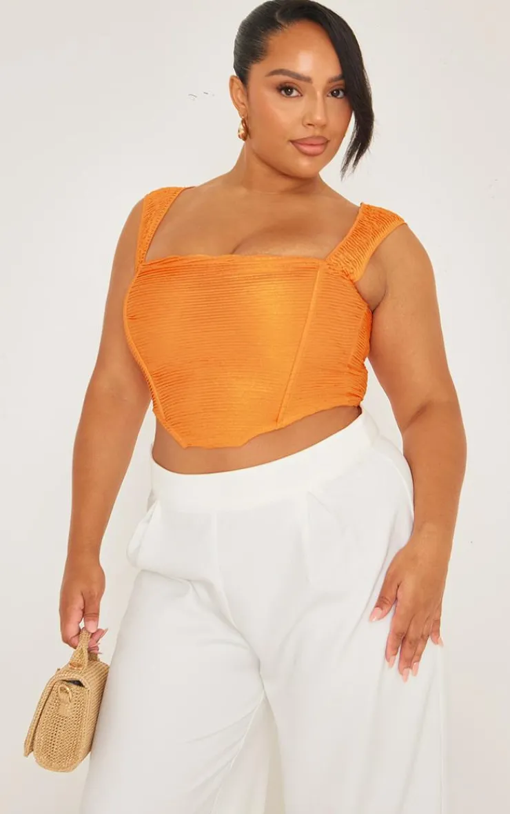 PrettyLittleThing Corsets*Plus Textured Corset Top