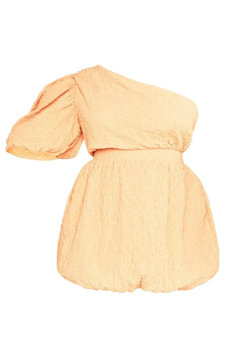 Plus Textured One Shoulder Puffball Dress-PrettyLittleThing Hot