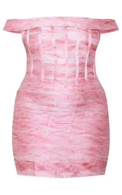 Plus Bardot Bodycon Dress-PrettyLittleThing Discount