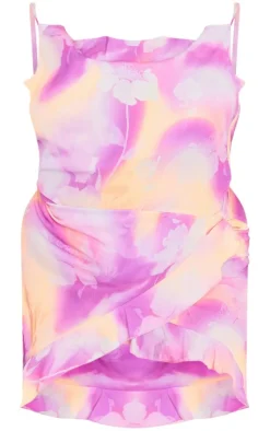 Plus Floral Ruffle Detail Midi Dress-PrettyLittleThing Hot