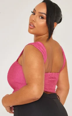 PrettyLittleThing Corsets*Plus Textured Corset Top
