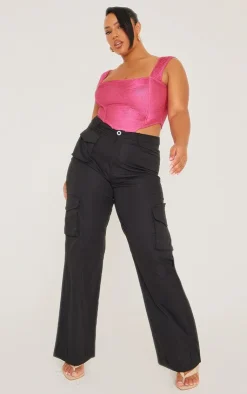 PrettyLittleThing Corsets*Plus Textured Corset Top