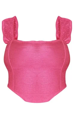 PrettyLittleThing Corsets*Plus Textured Corset Top