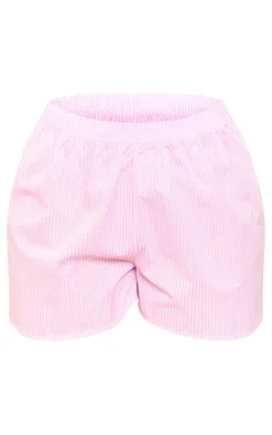 Best PrettyLittleThing Plus Striped Boxy Shorts Pink