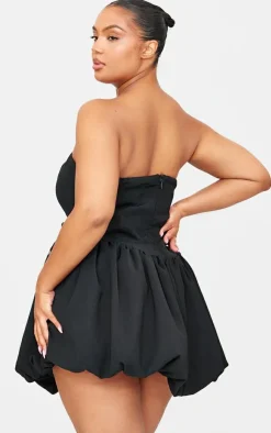 Plus Premium Bandeau Puff Ball Dress-PrettyLittleThing Sale