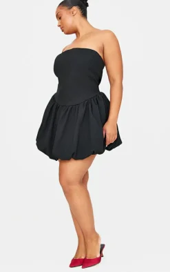 Plus Premium Bandeau Puff Ball Dress-PrettyLittleThing Sale