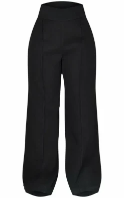 PrettyLittleThing Plus Premium Seam Detail Pants Black