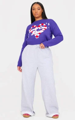 PrettyLittleThing Sweaters*Plus Candy Cane Kisses Cropped Christmas Sweater