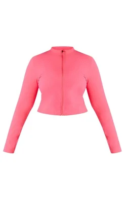 PrettyLittleThing Athletic Jackets*Plus Basic Sculpt Jacket