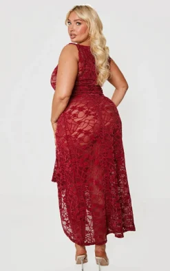 Plus Lace Midaxi Dress-PrettyLittleThing Clearance