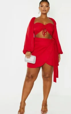 Plus Ruched Cut Out Bodycon Dress-PrettyLittleThing New