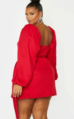 Plus Ruched Cut Out Bodycon Dress-PrettyLittleThing New