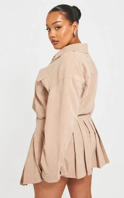 PrettyLittleThing Shirts*Plus Cropped Cargo Pocket Shirt