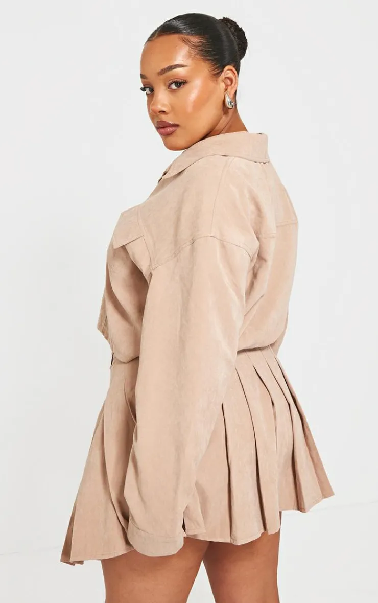 PrettyLittleThing Shirts*Plus Cropped Cargo Pocket Shirt