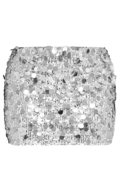 PrettyLittleThing Christmas Party Outfits*Plus Coin Sequin Mini Skirt
