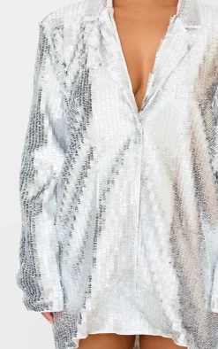 Plus Diamante Blazer Dress-PrettyLittleThing Best