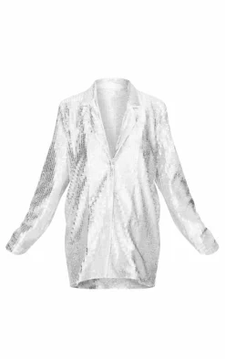 Plus Diamante Blazer Dress-PrettyLittleThing Best