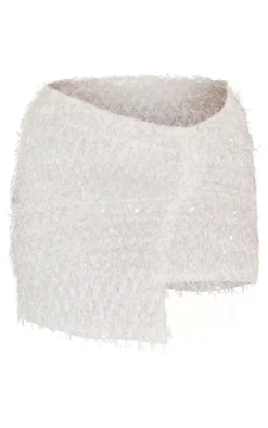 Plus Sequin Feather Asymmetric Mini Skirt-PrettyLittleThing Outlet
