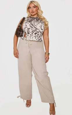PrettyLittleThing Sleeveless Tops*Plus Animal Print Vest Top
