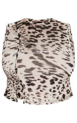 PrettyLittleThing Sleeveless Tops*Plus Animal Print Vest Top