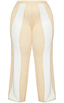 PrettyLittleThing Knitted Two Piece Sets*Plus Contrast Stripe Knitted Pants