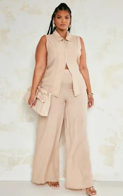Best PrettyLittleThing Plus Lightweight Pants Stone