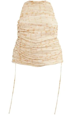 PrettyLittleThing Sleeveless Tops*Plus Racer Neck Ruched Long Top