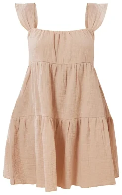 Plus Textured Tiered Shift Dress-PrettyLittleThing Hot