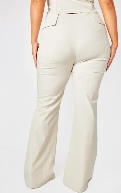 Best PrettyLittleThing Plus Wide Leg Pant Stone