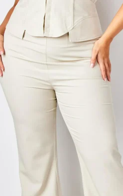 Best PrettyLittleThing Plus Wide Leg Pant Stone