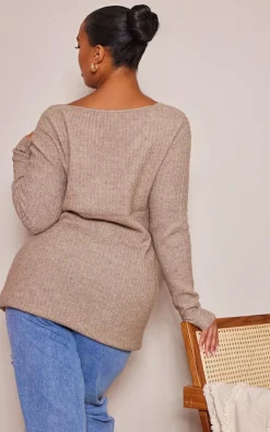 PrettyLittleThing Sweaters*Plus Soft Knit Wrap Sweater