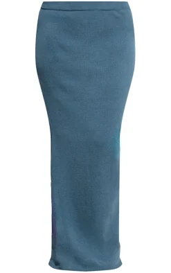 Clearance PrettyLittleThing Plus Knit Maxi Skirt Teal