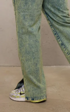 Plus Vintage Blue Wash Split Hem Jeans