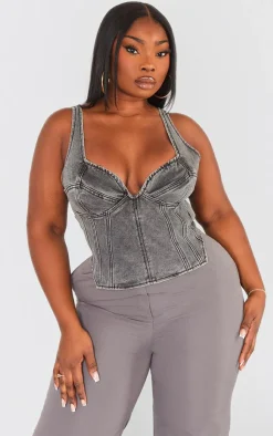 PrettyLittleThing Corsets*Plus Denim Corset