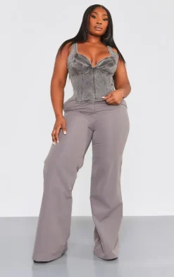 PrettyLittleThing Corsets*Plus Denim Corset