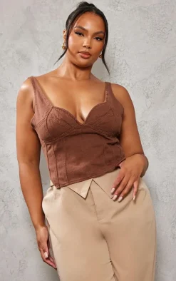 PrettyLittleThing Corsets*Plus Denim Corset