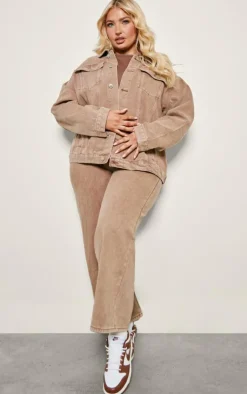 PrettyLittleThing Christmas Shop*Plus Oversized Boyfriend Denim Jacket