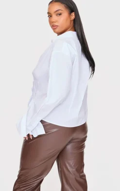 PrettyLittleThing Shirts*Plus Asymmetric Cinched Shirt
