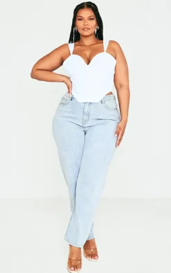 PrettyLittleThing Corsets*Plus Bandage Dip Hem Bust Cup Corset