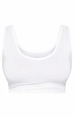 PrettyLittleThing Basic Tops*Plus Basic Jersey Square Neck Crop Tank