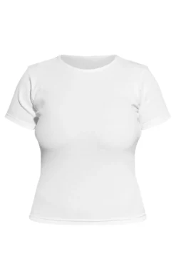 PrettyLittleThing T-Shirts*Plus Basic Rib Short Sleeve Top