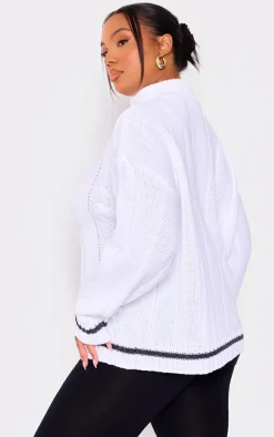PrettyLittleThing Sweaters*Plus Chunky Knit Zip Detail Sweater