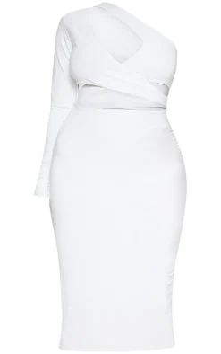 Plus Cut Out One Shoulder Midi Dress-PrettyLittleThing Discount